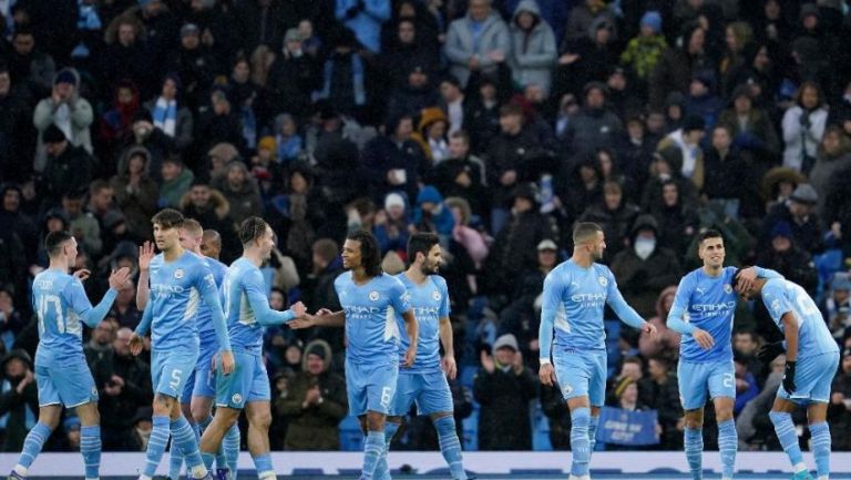 Jugadores del City, en festejo