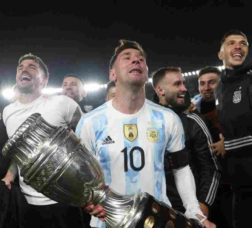 Messi tras ganar la Copa América 