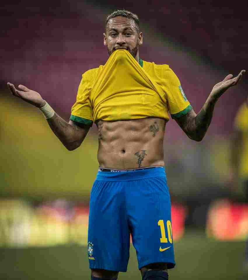 Neymar en un partido de Brasil