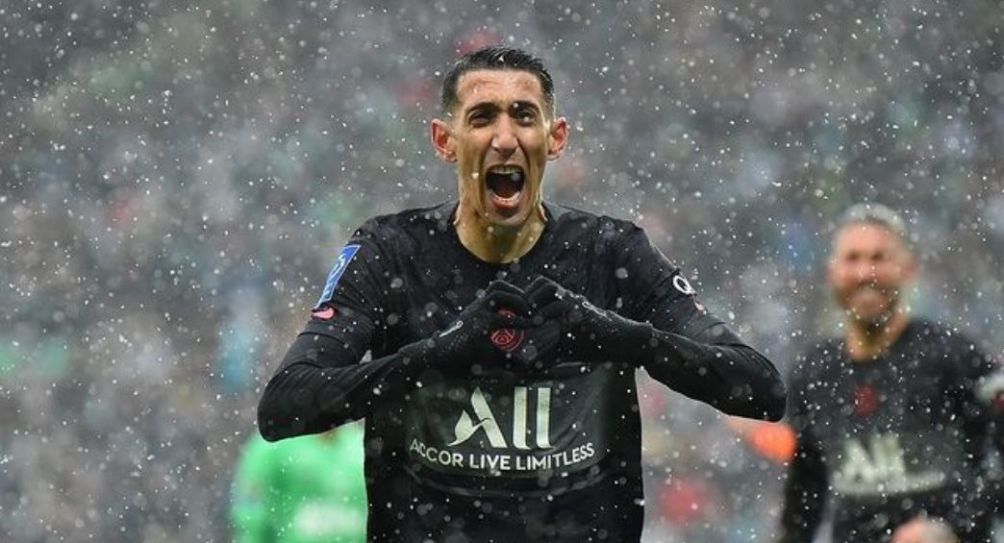 Ángel Di María festejando un gol 