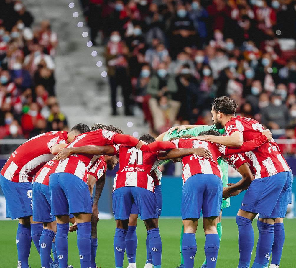 Atlético de Madrid en preparación ante la disputa, en el Wanda Metropolitano