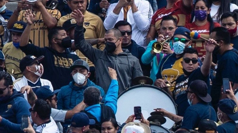 Verón desde la tribuna