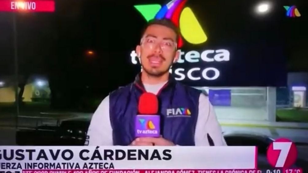 El reportero durante el enlace