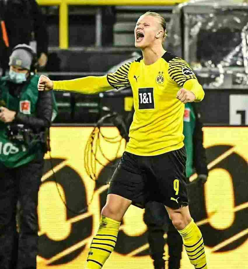 Erling Haaland celebrando un gol 