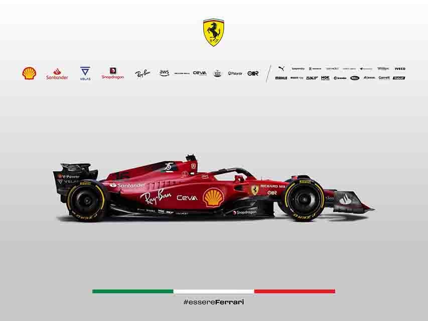 El F1-75, conmemora los 75 años de Ferrari en la F1