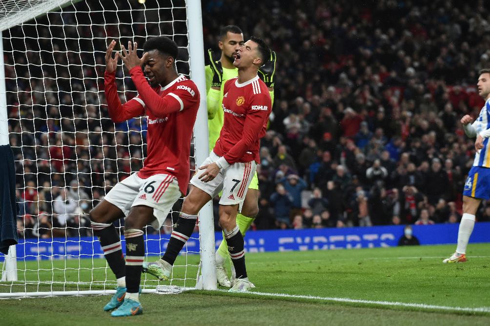 Ronaldo frente al duelo de Brighton, en Old Trafford