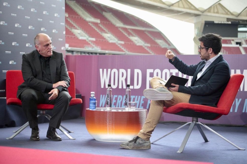 Javier Tebas en entrevista con World Football Summit, en noviembre