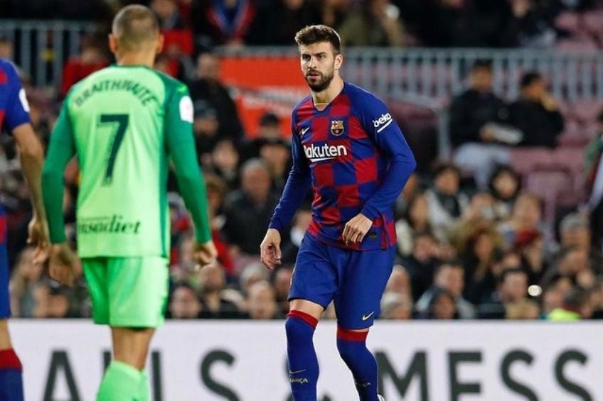 Gerard Piqué en un partido del Barcelona