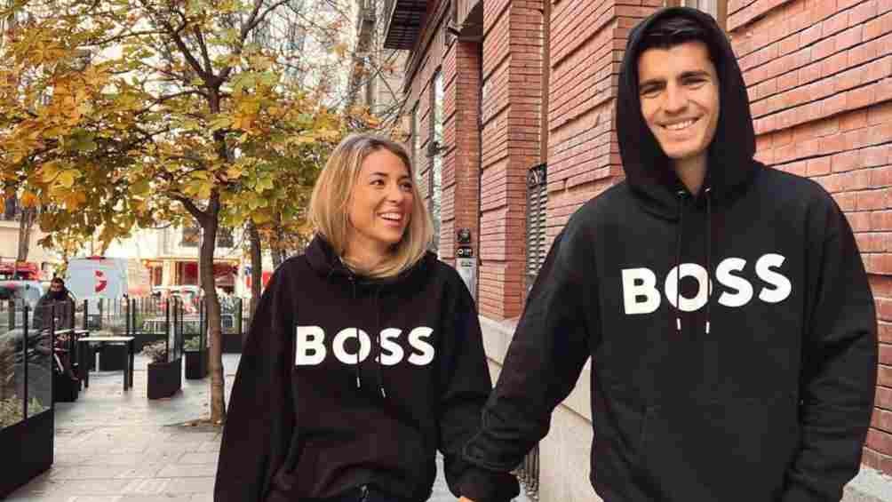 Álvaro Morata y su esposa Alice Capello 