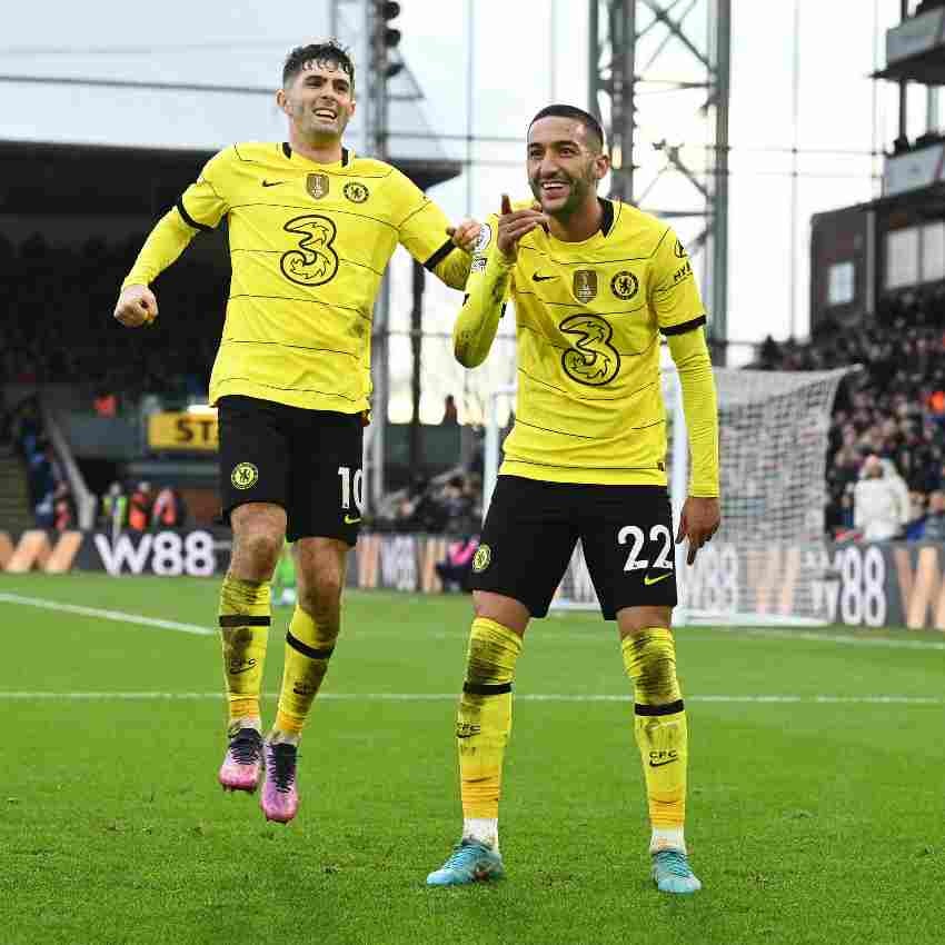 Hakim Ziyech celebrando su gol de último minuto 