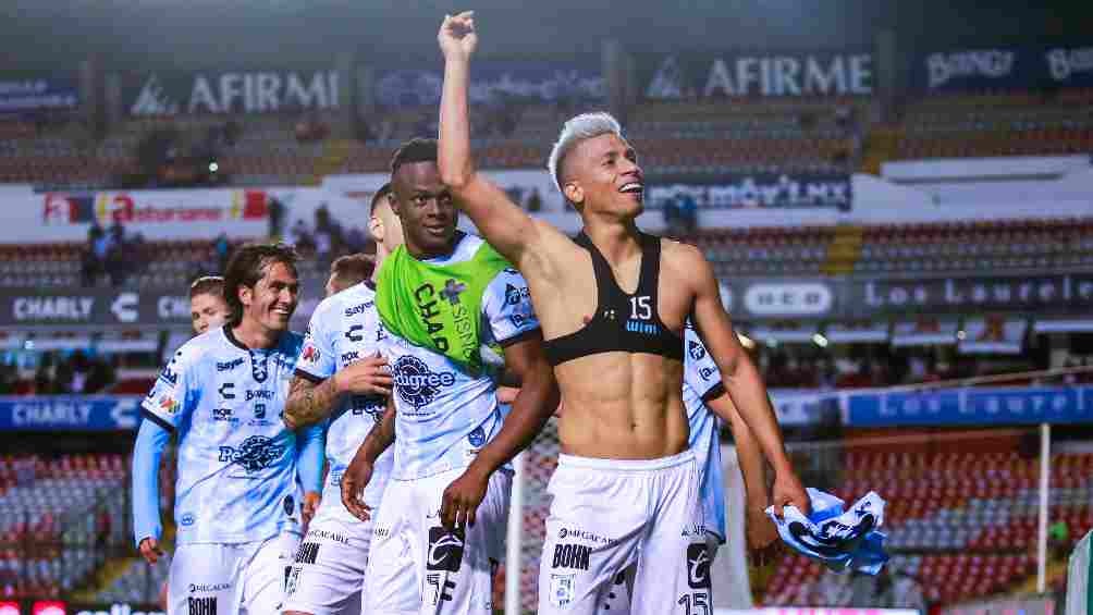 Ángel Sepúlveda celebrando su gol de la victoria 