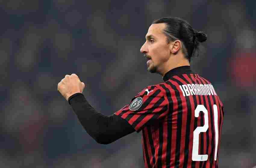 Ibra jugando con el Milan 