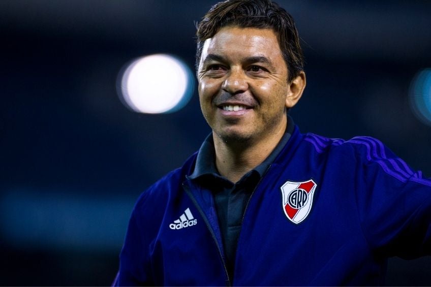 Marcelo Gallardo en un partido de River Plate