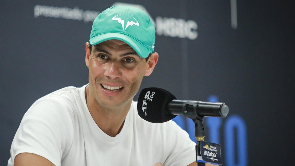 Rafael Nadal durante conferencia de prensa en Acapulco