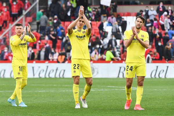 Jugadores del Villarreal en festejo