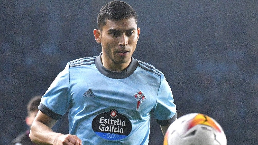 Orbelín Pineda en su debut con el Celta de Vigo