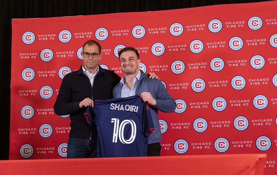 Presentación de Shaqiri con el Chicago Fire 