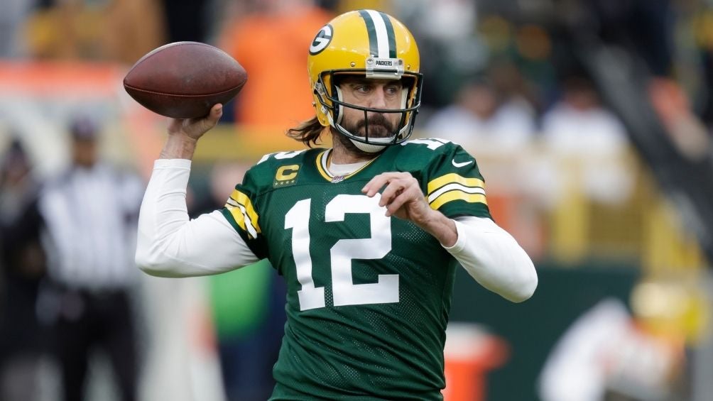 Aaron Rodgers en un partido con Green Bay 