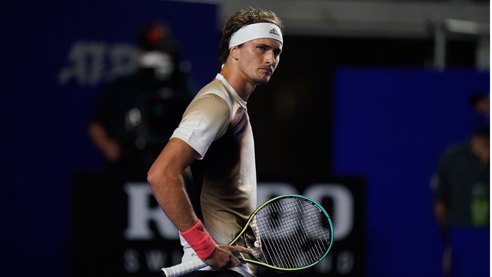 Alexander Zverev, molesto tras una jugada