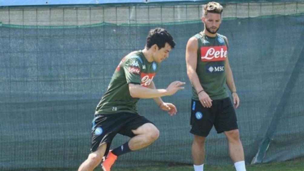 Lozano con el Napoli