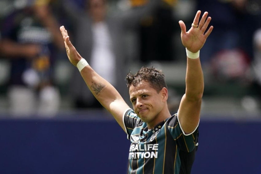 Chicharito Hernández en un partido del LA Galaxy