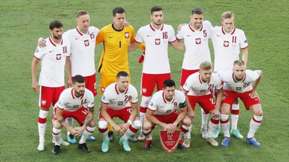 Selección de Polonia previo a un partido