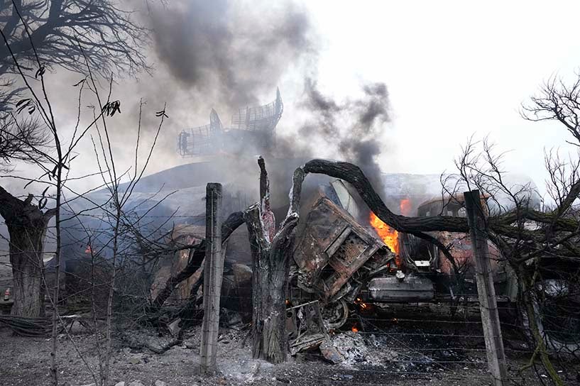 Consecuencias de los bombardeos rusos en Ucrania