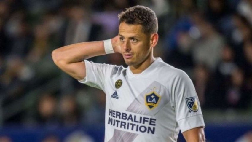 Chicharito Hernández en un partido del LA Galaxy