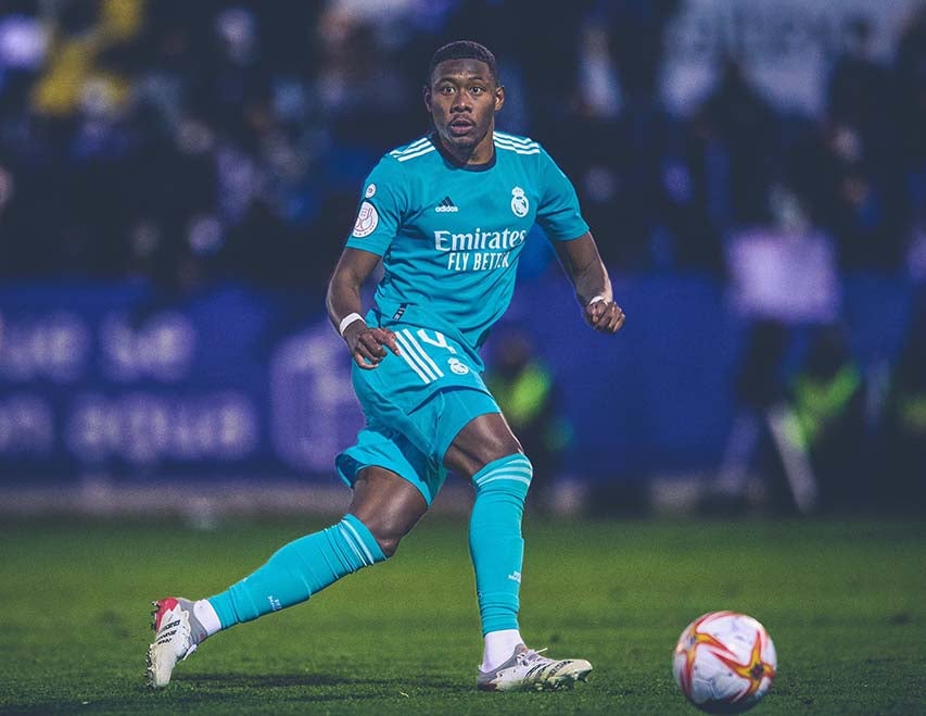 Alaba, durante un partido del Real Madrid 