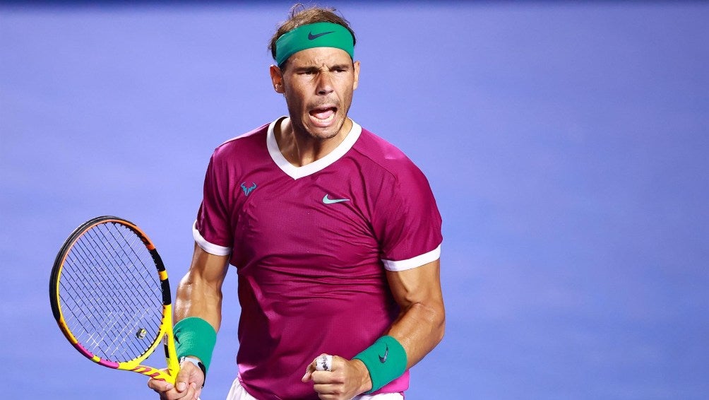 Rafael Nadal en festejo en Acapulco