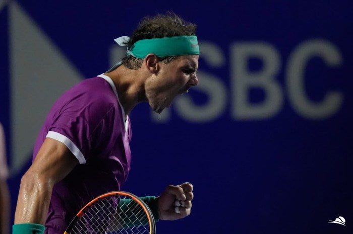 Rafael Nadal en festejo en Acapulco