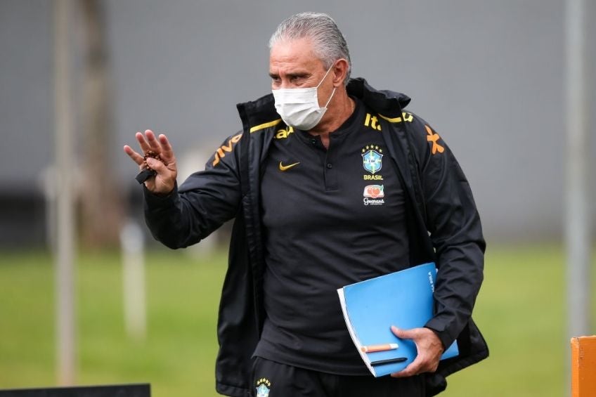 Tite previo a un entrenamiento 