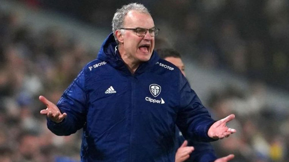 Bielsa, molesto en un juego del Leeds United 