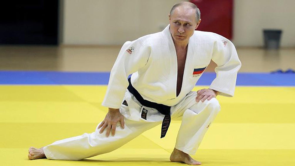 Vladimir Putin, durante una ceremonia de judo