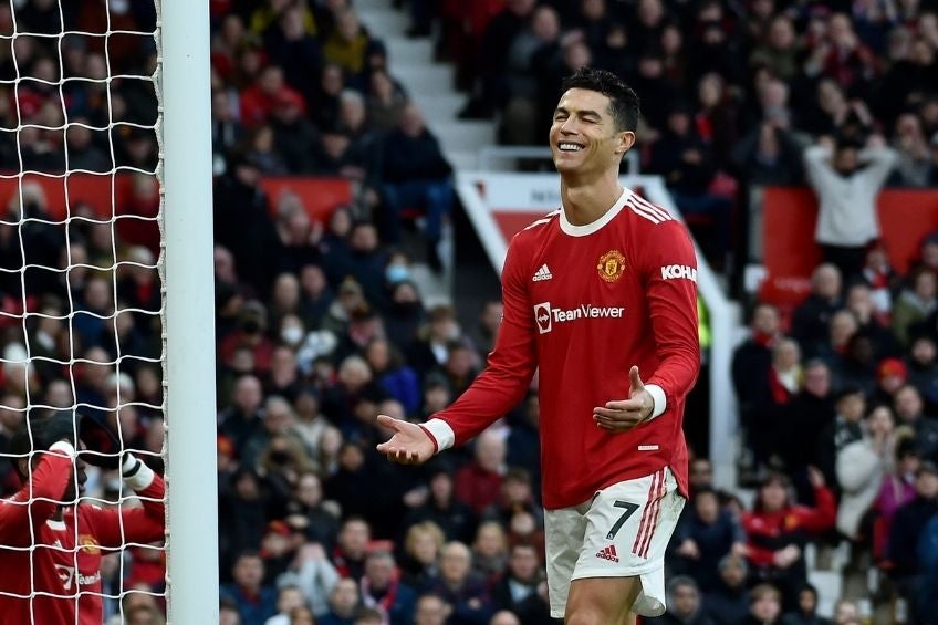 Cristiano Ronaldo jugando con el Manchester United