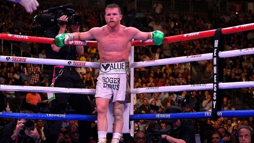 Canelo Álvarez en una pelea 