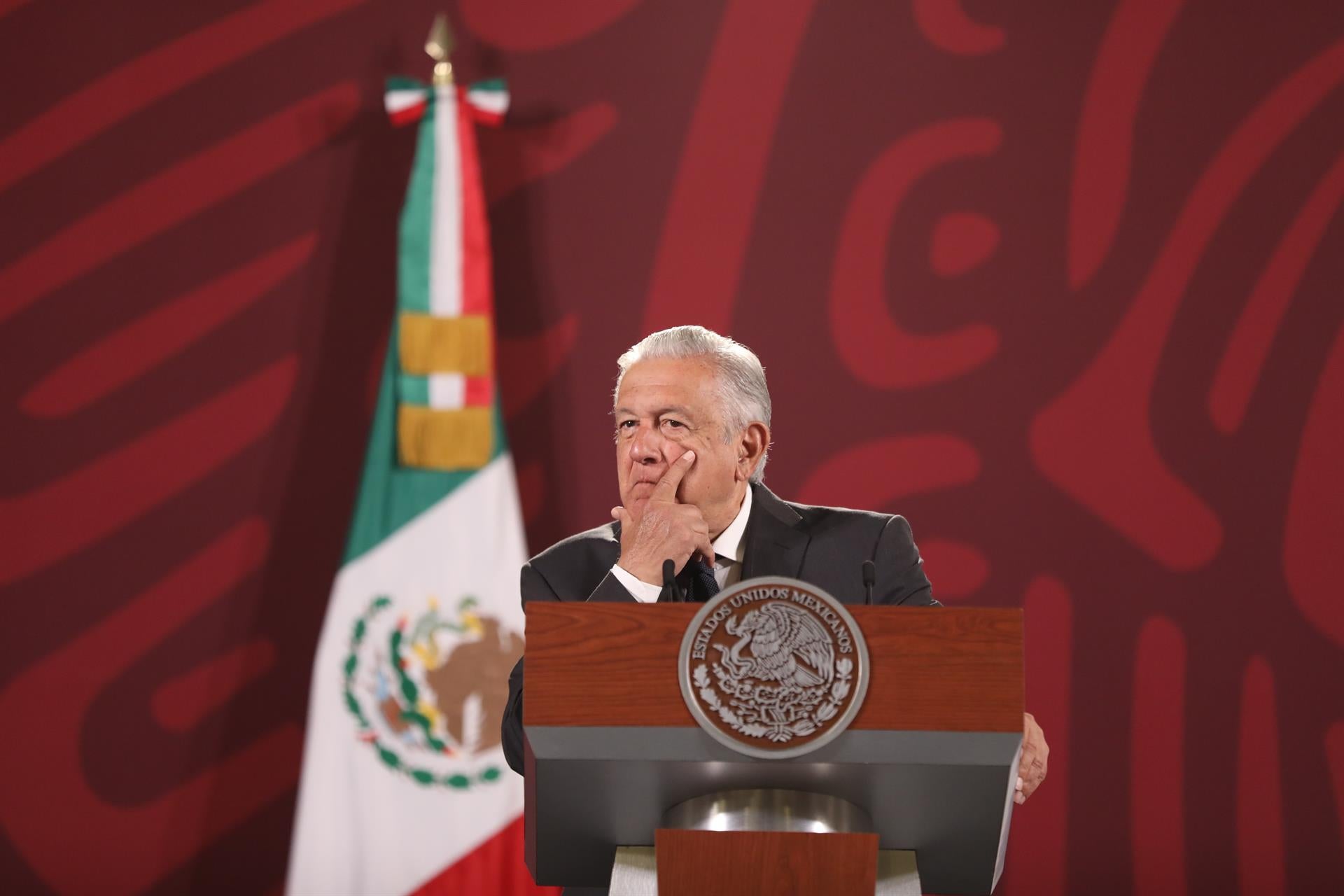 López Obrador durante su conferencia mañanera 