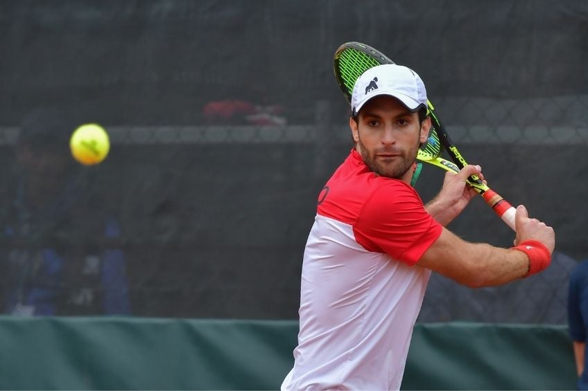 Manuel Sánchez durante un partido de Copa Davis