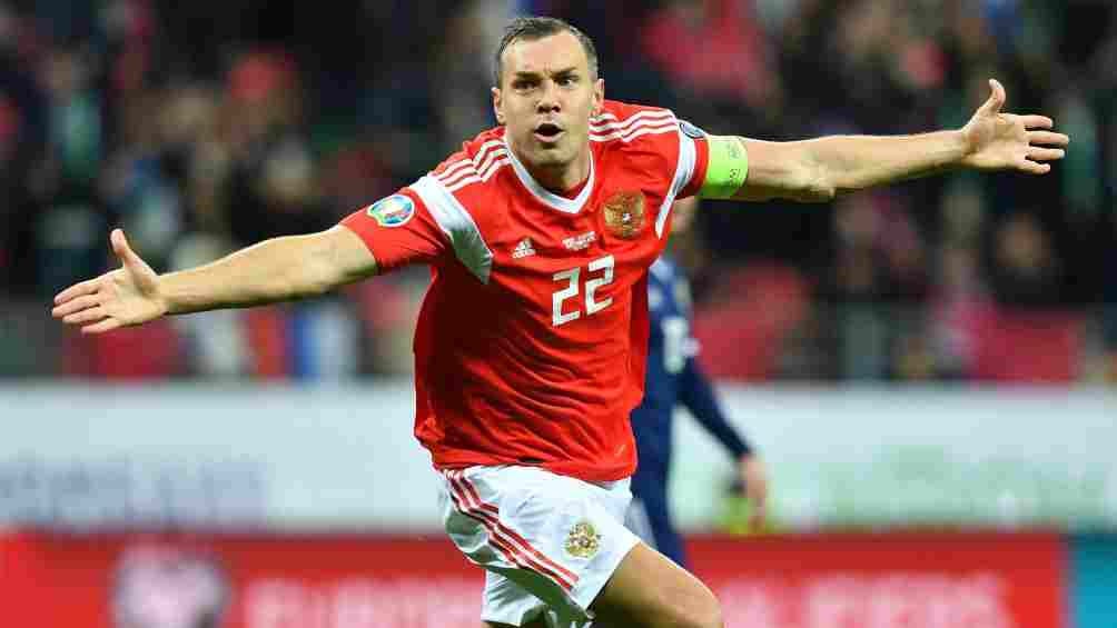 Artem Dzyuba, jugador de la Selección de Rusia 