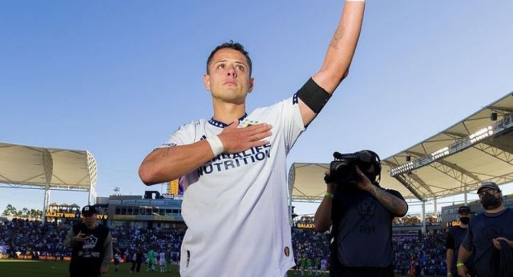 Chicharito tras un partido del Galaxy