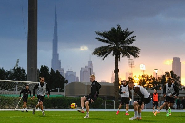 Jugadores del Krasnodar durante entrenamiento