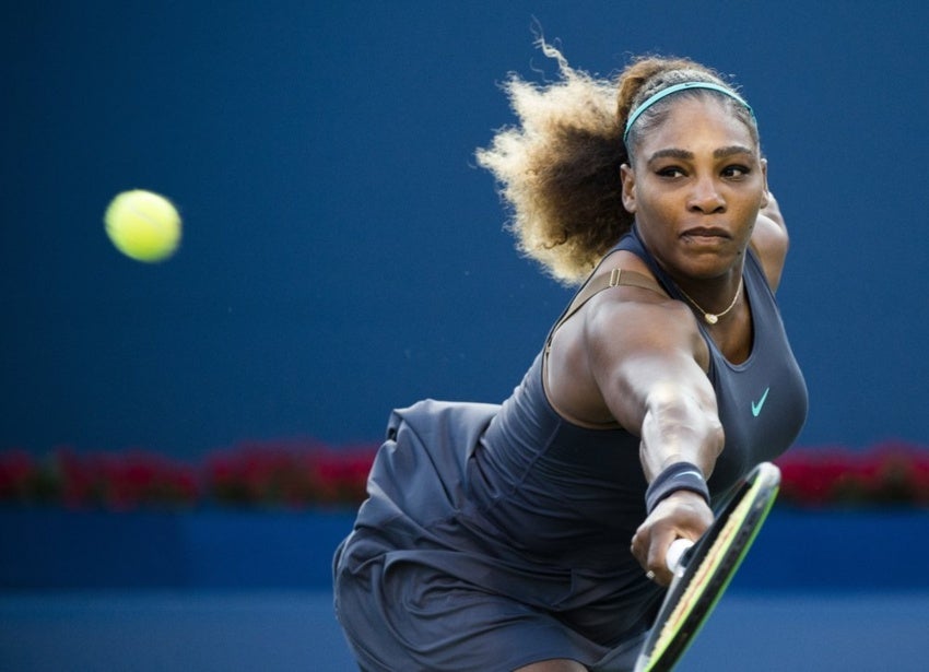 Serena Williams en un juego de tenis