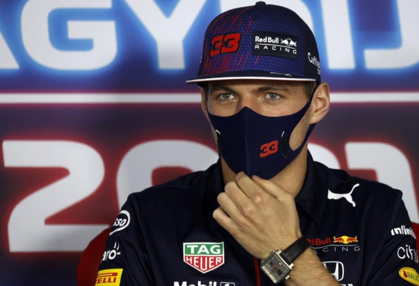 Max Verstappen en conferencia de prensa