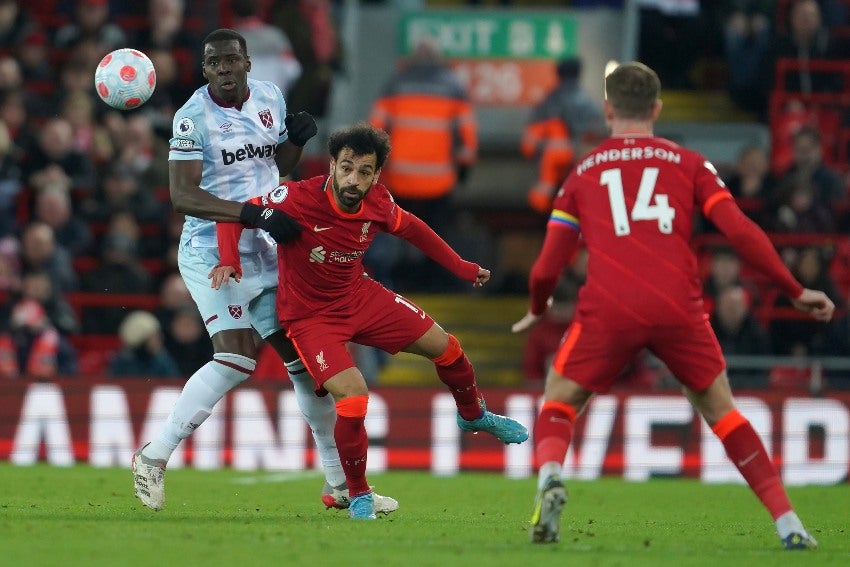 Mo Salah in the match against West Ham 