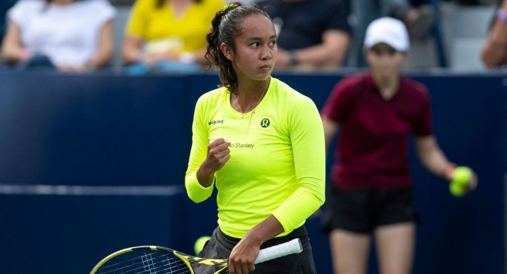 Leylah Fernandez durante la final