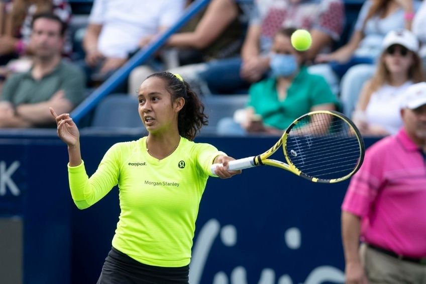 Leylah Fernandez durante la final