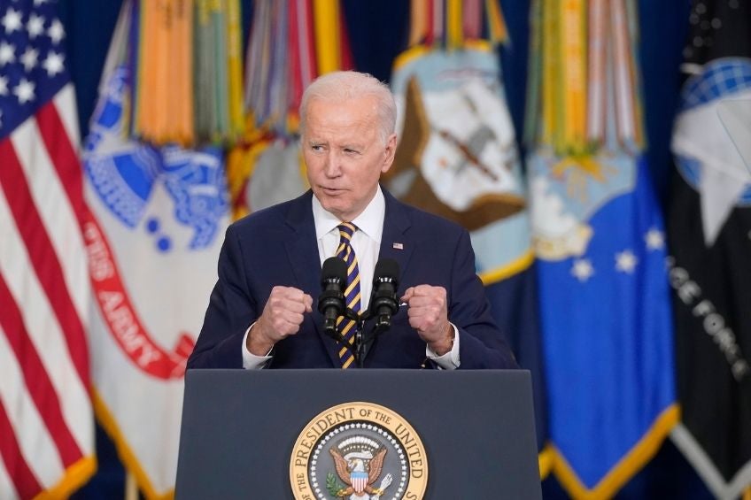 Joe Biden en conferencia de prensa