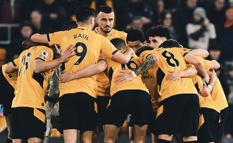 Los Wolves previo al juego ante Watford