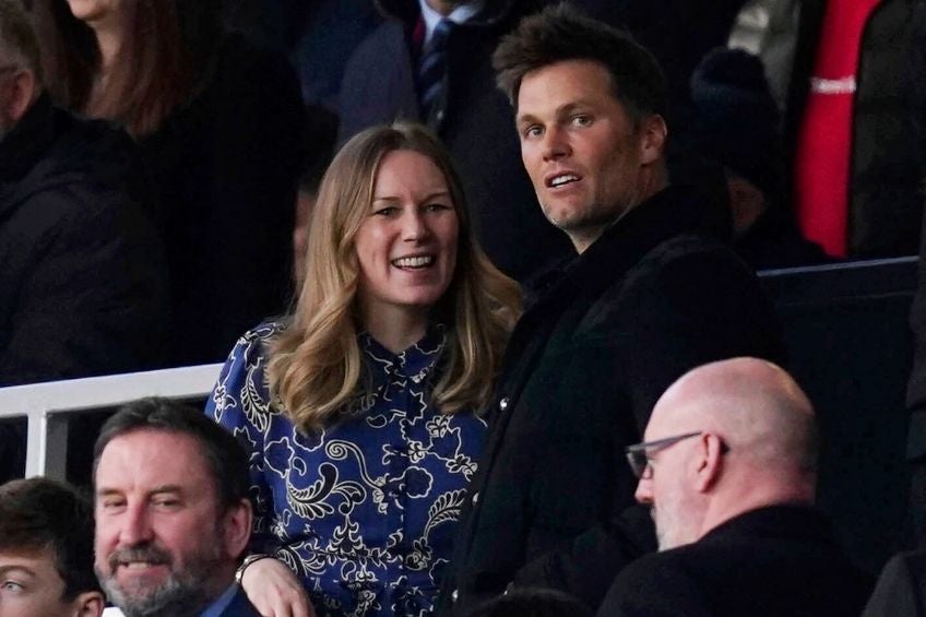 Tom Brady asistiendo a Old Trafford