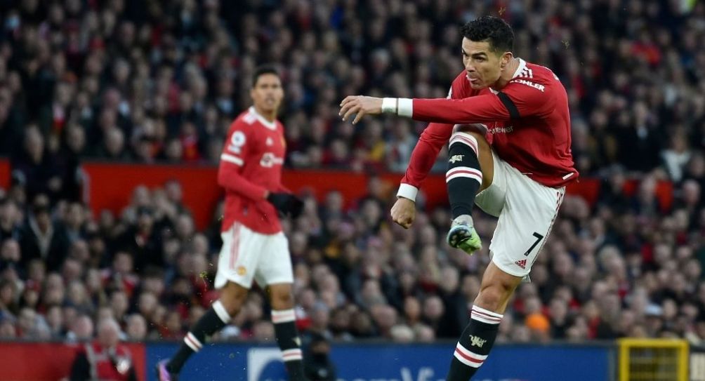 Cristiano Ronaldo jugando con el Manchester United